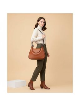 PARTIQ - Retro Simple Versatile Fashion Commuting Shoulder Handbag With Detachable Strap - Yellow