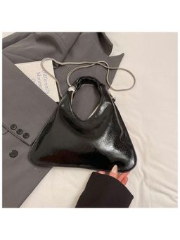 PARTIQ - Stylish Versatile Hand Handbag With Detachable Strap - Black