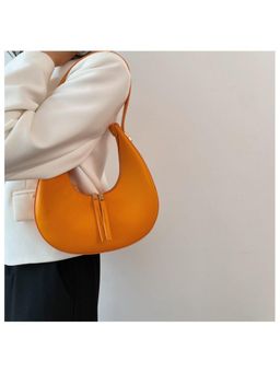 PARTIQ - Small Single Armpit Textured Atmospheric Womens Handbag - Orange
