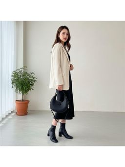 PARTIQ - Hand-Held Crescent Versatile Single Shoulder Handbag - Black