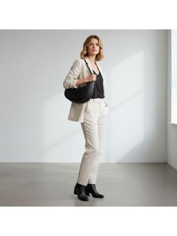 PARTIQ - One-Shoulder Crescent Handbag - Black