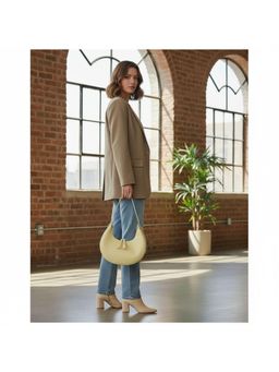 PARTIQ - Fashionable And Versatile Half-Moon Wrist Handbag - Yellow