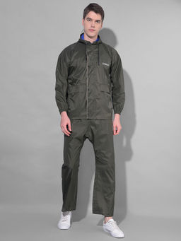 Dollar - Olive Rainguard Rain Jacket & Trouser With Adjustable Hood & Pocket (Set of 2)