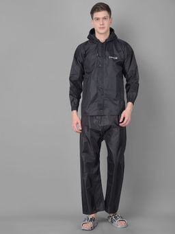 Dollar - Black Rainguard Rain Jacket & Trouser With Adjustable Hood & Pocket (Set of 2)