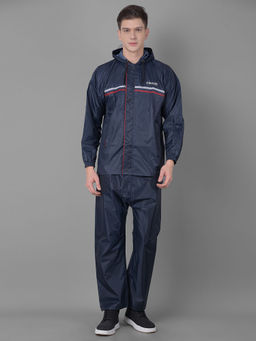 Dollar - Navy Blue Rainguard Rain Jacket & Trouser With Hood & Pocket (Set of 2)