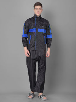 Dollar - Blue Rainguard Sporty Look Rain Jacket & Trouser With Hood & Pocket (Set of 2)