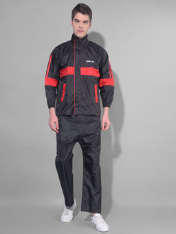 Dollar - Red Rainguard Sporty Look Rain Jacket & Trouser With Hood & Pocket (Set of 2)