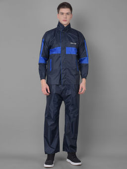 Dollar - Navy Blue Rainguard Rain Jacket & Trouser With Hood & Pocket (Set of 2)
