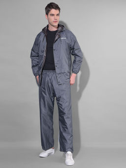 Dollar - Grey Rainguard Reversible Rain Jacket & Trouser With Hood & Pocket (Set of 2)