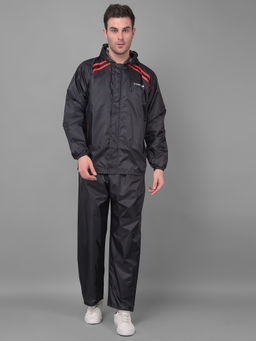 Dollar - Black Rainguard Reversible Rain Jacket & Trouser With Hood & Pocket (Set of 2)