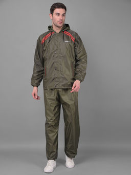 Dollar - Olive Rainguard Reversible Rain Jacket & Trouser With Hood & Pocket (Set of 2)