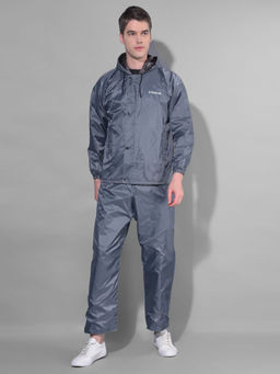 Dollar - Grey Rainguard Reversible Rain Jacket & Trouser With Hood & Pocket (Set of 2)