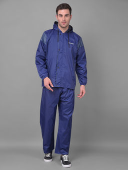 Dollar - Blue Rainguard Reversible Rain Jacket & Trouser With Hood & Pocket (Set of 2)