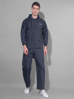 Dollar - Navy Blue Rainguard Reversible Rain Jacket & Trouser With Hood & Pocket (Set of 2)