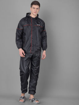 Dollar - Black Rainguard Reversible Rain Jacket & Trouser With Hood & Pocket (Set of 2)