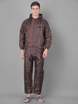Dollar - Brown Rainguard Reversible Rain Jacket & Trouser With Hood & Pocket (Set of 2)
