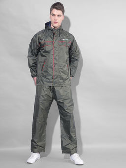 Dollar - Olive Rainguard Reversible Rain Jacket & Trouser With Hood & Pocket (Set of 2)