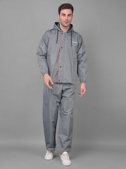 Dollar - Grey Rainguard Reversible Rain Jacket & Trouser With Hood & Pocket (Set of 2)