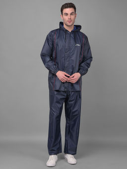 Dollar - Navy Blue Rainguard Rain Jacket & Trouser With Hood & Pocket (Set of 2)
