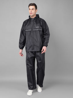 Dollar - Black Rainguard Rain Jacket & Trouser With Adjustable Hood & Pocket (Set of 2)