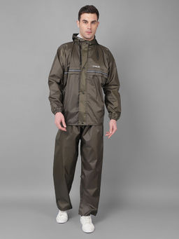 Dollar - Brown Rainguard Rain Jacket & Trouser With Adjustable Hood & Pocket (Set of 2)