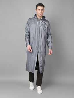 Dollar - Grey Rainguard Raincoat With Adjustable Hood & Pocket