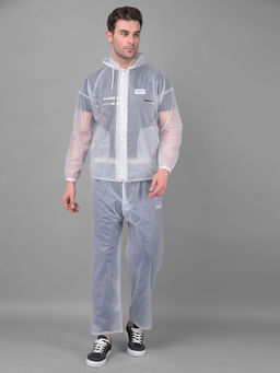 Dollar - Off White Rainguard Rain Jacket & Trouser With Adjustable Hood & Pocket (Set of 2)