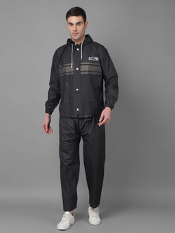 Dollar - Black Rainguard Rain Jacket & Trouser With Adjustable Hood & Pocket (Set of 2)