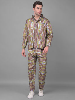 Dollar - Rust Rainguard Army Printed Rain Jacket & Trouser With Hood & Pocket (Set of 2)
