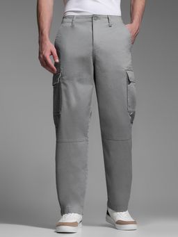 Jack & Jones - Grey Regular Fit Cargo Pants