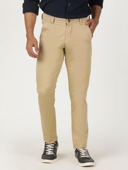 Greenfibre - Beige Cotton Stretch Casual Trouser