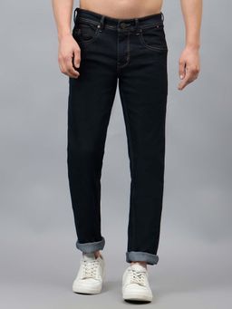 Cantabil - Men Solid Black Regular Fit Casual Jeans