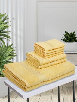 KOPA - 8Pc Quick Dry 100% Cotton Soft Terry Towel -2Pc Bath, 2Pc Hand, 4Pc Face D'Ross Solid
