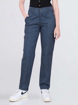 Lee - Women Blue Mid Rise Regular Fit Trouser