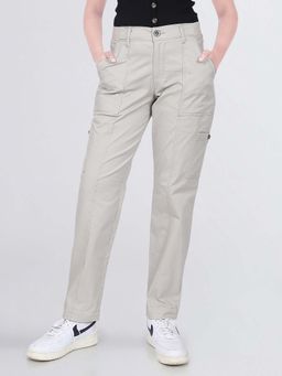 Lee - Women Beige Mid Rise Regular Fit Trouser