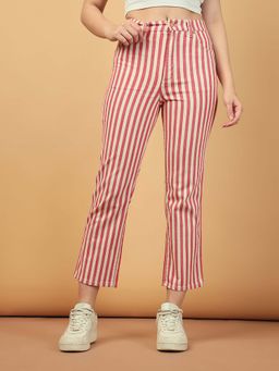 Wrangler - Women Red High Rise Straight Fit Trouser