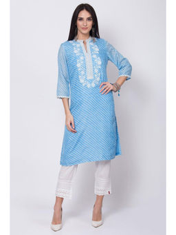 Biba - Blue Straight Kurta