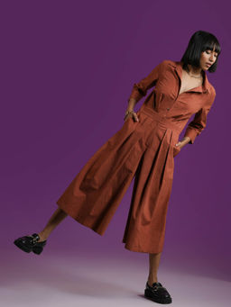 Label Ritu Kumar - Collar Neck Full Sleeve Jump Suit