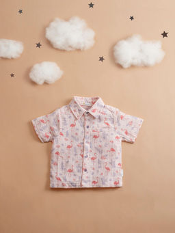Yellow Rabbit - Pink Flamingo Printed Shirt