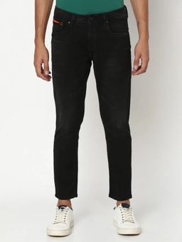 Spykar - Men Black Cotton Slim Fit Jeans Kano