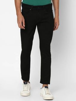 Spykar - Men Raw Black Cotton Slim Fit Jeans Kano