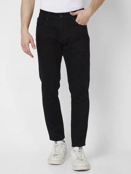 Spykar - Men Black Cotton Stretch Slim Fit Jeans Kano