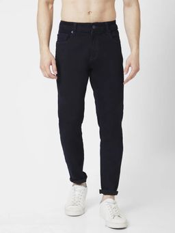 Spykar - Men Raw Navy Blue Cotton Stretch Slim Fit Jeans Kano