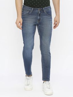 Spykar - Men Mid Navy Blue Cotton Slim Fit Jeans Kano