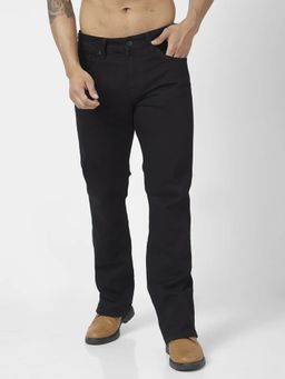 Spykar - Men Black Cotton Stretch Comfort Fit Jeans Rafter