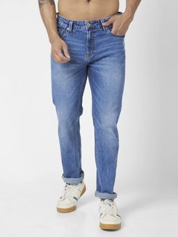 Spykar - Men Mid Blue Cotton Stretch Comfort Fit Jeans Ricardo