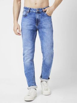 Spykar - Men Light Blue Cotton Stretch Comfort Fit Jeans Ricardo