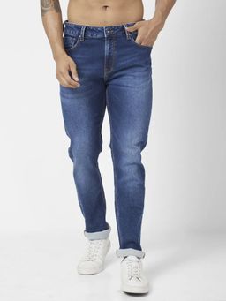 Spykar - Men Mid Blue Cotton Stretch Comfort Fit Jeans Ricardo