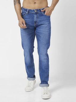 Spykar - Men Mid Blue Cotton Stretch Comfort Fit Jeans Ricardo