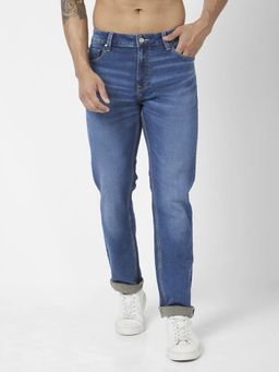 Spykar - Men Mid Blue Cotton Stretch Comfort Fit Jeans Ricardo